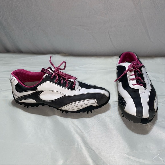 FootJoy Shoes - FootJoy LoPro Golf Shoes, Size 8, Pink/Black/White